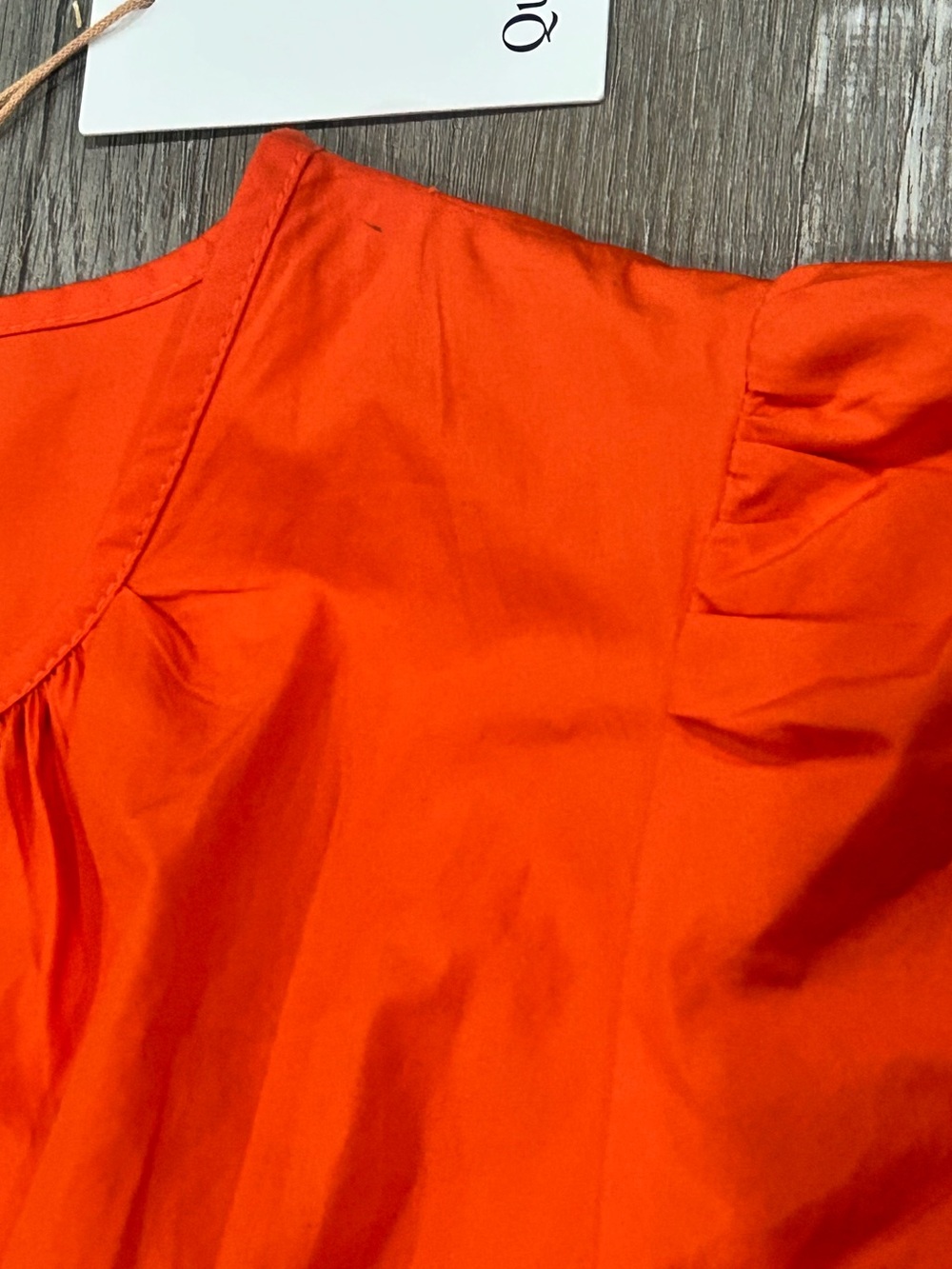 Quince 100% Organic Cotton Poplin Tiered Maxi Dress Vermillon Red L - Picture 14 of 14